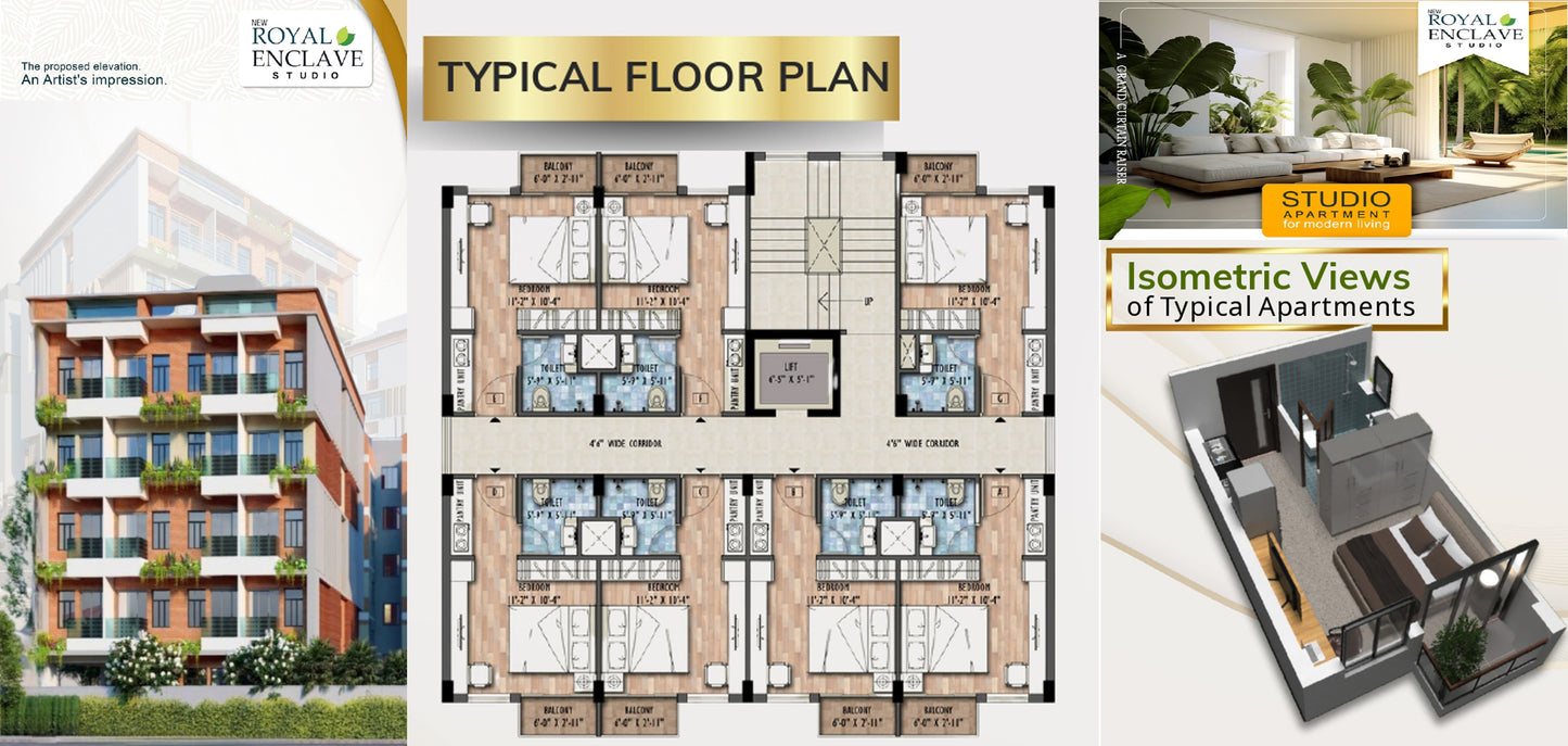 Royal Studio – Premium 1 RK Studio Apartment Beside ISKCON Temple, New Town, Price Starting From